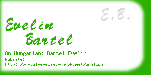 evelin bartel business card